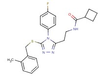 N-(2-{4-(4-fluorophenyl)-5-[(2-methylbenzyl)thio]-4H-1,2,4-triazol-3-yl}ethyl)cyclobutanecarboxamide