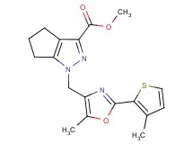 methyl 1-{[5-methyl-2-(3-methyl-2-thienyl)-1,3-oxazol-4-yl]methyl}-1,4,5,6-tetrahydrocyclopenta[c]pyrazole-3-carboxylate
