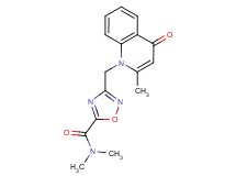 N,N-dimethyl-3-[(2-methyl-4-oxoquinolin-1(4H)-yl)methyl]-1,2,4-oxadiazole-5-carboxamide