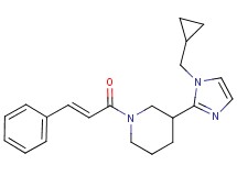 3-[1-(cyclopropylmethyl)-1H-imidazol-2-yl]-1-[(2E)-3-phenylprop-2-enoyl]piperidine