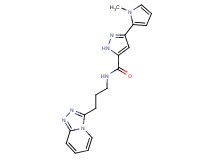 3-(1-methyl-1H-pyrrol-2-yl)-N-(3-[1,2,4]triazolo[4,3-a]pyridin-3-ylpropyl)-1H-pyrazole-5-carboxamide