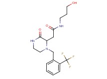 N-(3-hydroxypropyl)-2-{3-oxo-1-[2-(trifluoromethyl)benzyl]-2-piperazinyl}acetamide