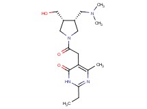 5-{2-[(3R*,4R*)-3-[(dimethylamino)methyl]-4-(hydroxymethyl)-1-pyrrolidinyl]-2-oxoethyl}-2-ethyl-6-methyl-4(3H)-pyrimidinone