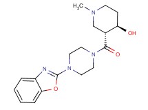 rel-(3R,4R)-3-{[4-(1,3-benzoxazol-2-yl)-1-piperazinyl]carbonyl}-1-methyl-4-piperidinol bis(trifluoroacetate) (salt)