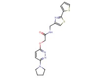 2-{[6-(1-pyrrolidinyl)-3-pyridazinyl]oxy}-N-{[2-(2-thienyl)-1,3-thiazol-4-yl]methyl}acetamide