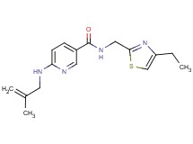 N-[(4-ethyl-1,3-thiazol-2-yl)methyl]-6-[(2-methyl-2-propen-1-yl)amino]nicotinamide