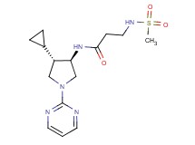 N~1~-[(3R*,4S*)-4-cyclopropyl-1-(2-pyrimidinyl)-3-pyrrolidinyl]-N~3~-(methylsulfonyl)-beta-alaninamide