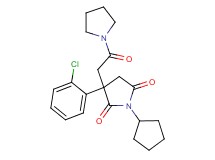 3-(2-chlorophenyl)-1-cyclopentyl-3-[2-oxo-2-(1-pyrrolidinyl)ethyl]-2,5-pyrrolidinedione