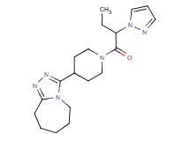 3-{1-[2-(1H-pyrazol-1-yl)butanoyl]-4-piperidinyl}-6,7,8,9-tetrahydro-5H-[1,2,4]triazolo[4,3-a]azepine