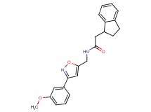 2-(2,3-dihydro-1H-inden-1-yl)-N-{[3-(3-methoxyphenyl)-5-isoxazolyl]methyl}acetamide