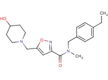 N-(4-ethylbenzyl)-5-[(4-hydroxypiperidin-1-yl)methyl]-N-methylisoxazole-3-carboxamide