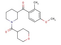 (4-methoxy-2-methylphenyl)[1-(tetrahydro-2H-pyran-4-ylcarbonyl)-3-piperidinyl]methanone