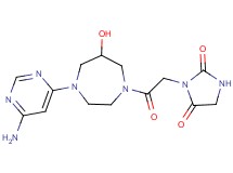 3-{2-[4-(6-aminopyrimidin-4-yl)-6-hydroxy-1,4-diazepan-1-yl]-2-oxoethyl}imidazolidine-2,4-dione