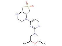 (4aR*,7aS*)-1-{2-[(2R*,6S*)-2,6-dimethylmorpholin-4-yl]pyrimidin-4-yl}octahydrothieno[3,4-b]pyrazine 6,6-dioxide