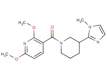2,6-dimethoxy-3-{[3-(1-methyl-1H-imidazol-2-yl)-1-piperidinyl]carbonyl}pyridine