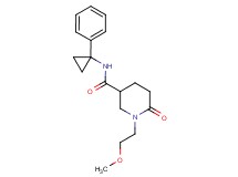 1-(2-methoxyethyl)-6-oxo-N-(1-phenylcyclopropyl)-3-piperidinecarboxamide