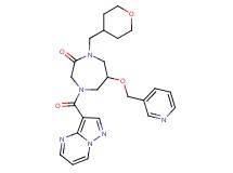 4-(pyrazolo[1,5-a]pyrimidin-3-ylcarbonyl)-6-(3-pyridinylmethoxy)-1-(tetrahydro-2H-pyran-4-ylmethyl)-1,4-diazepan-2-one
