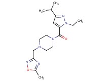 1-[(1-ethyl-3-isopropyl-1H-pyrazol-5-yl)carbonyl]-4-[(5-methyl-1,2,4-oxadiazol-3-yl)methyl]piperazine