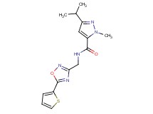 3-isopropyl-1-methyl-N-{[5-(2-thienyl)-1,2,4-oxadiazol-3-yl]methyl}-1H-pyrazole-5-carboxamide