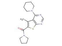 5-methyl-4-(1-piperidinyl)-6-(1-pyrrolidinylcarbonyl)thieno[2,3-d]pyrimidine