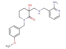 3-({[(2-aminopyridin-3-yl)methyl]amino}methyl)-3-hydroxy-1-(3-methoxybenzyl)piperidin-2-one