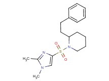 1-[(1,2-dimethyl-1H-imidazol-4-yl)sulfonyl]-2-(2-phenylethyl)piperidine