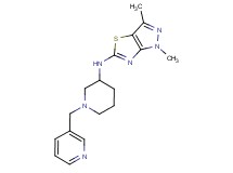 1,3-dimethyl-N-[1-(pyridin-3-ylmethyl)piperidin-3-yl]-1H-pyrazolo[3,4-d][1,3]thiazol-5-amine