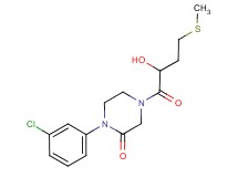 1-(3-chlorophenyl)-4-[2-hydroxy-4-(methylthio)butanoyl]-2-piperazinone