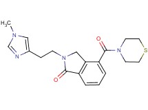 2-[2-(1-methyl-1H-imidazol-4-yl)ethyl]-4-(thiomorpholin-4-ylcarbonyl)isoindolin-1-one