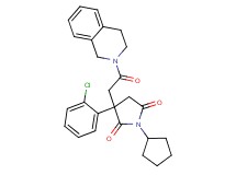 3-(2-chlorophenyl)-1-cyclopentyl-3-[2-(3,4-dihydro-2(1H)-isoquinolinyl)-2-oxoethyl]-2,5-pyrrolidinedione