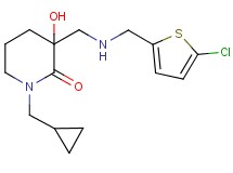 3-({[(5-chloro-2-thienyl)methyl]amino}methyl)-1-(cyclopropylmethyl)-3-hydroxy-2-piperidinone