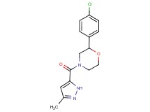 2-(4-chlorophenyl)-4-[(3-methyl-1H-pyrazol-5-yl)carbonyl]morpholine