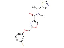 2-[(3-fluorophenoxy)methyl]-N-methyl-N-[1-(1,3-thiazol-5-yl)ethyl]-1,3-oxazole-4-carboxamide