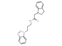 N-[3-(1H-1,2,3-benzotriazol-1-yl)propyl]-2-(2,3-dihydro-1H-inden-1-yl)acetamide