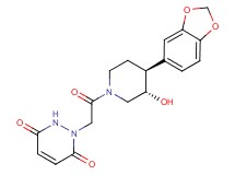1-{2-[(3S*,4S*)-4-(1,3-benzodioxol-5-yl)-3-hydroxypiperidin-1-yl]-2-oxoethyl}-1,2-dihydropyridazine-3,6-dione