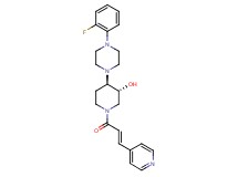 (3R*,4R*)-4-[4-(2-fluorophenyl)-1-piperazinyl]-1-[(2E)-3-(4-pyridinyl)-2-propenoyl]-3-piperidinol