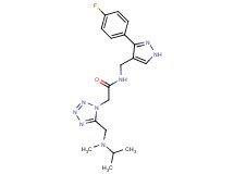 N-{[3-(4-fluorophenyl)-1H-pyrazol-4-yl]methyl}-2-(5-{[isopropyl(methyl)amino]methyl}-1H-tetrazol-1-yl)acetamide