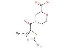4-[(2,4-dimethyl-1,3-thiazol-5-yl)carbonyl]-2-morpholinecarboxylic acid