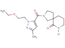2-{[1-(2-ethoxyethyl)-3-methyl-1H-pyrazol-5-yl]carbonyl}-2,7-diazaspiro[4.5]decan-6-one
