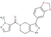 3-(1,3-benzodioxol-5-yl)-5-[(1-methyl-1H-pyrazol-5-yl)carbonyl]-4,5,6,7-tetrahydro-1H-pyrazolo[4,3-c]pyridine