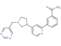 1-(3-{4-[1-(pyrimidin-5-ylmethyl)pyrrolidin-3-yl]pyridin-2-yl}phenyl)ethanone