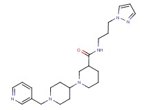 N-[3-(1H-pyrazol-1-yl)propyl]-1'-(pyridin-3-ylmethyl)-1,4'-bipiperidine-3-carboxamide