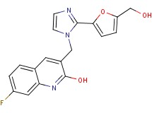 7-fluoro-3-({2-[5-(hydroxymethyl)-2-furyl]-1H-imidazol-1-yl}methyl)-2-quinolinol