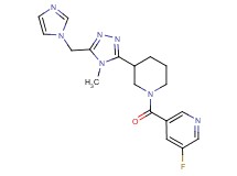 3-fluoro-5-({3-[5-(1H-imidazol-1-ylmethyl)-4-methyl-4H-1,2,4-triazol-3-yl]piperidin-1-yl}carbonyl)pyridine