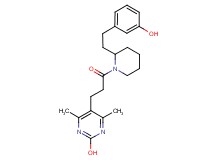 5-(3-{2-[2-(3-hydroxyphenyl)ethyl]-1-piperidinyl}-3-oxopropyl)-4,6-dimethyl-2-pyrimidinol