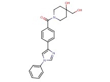4-(hydroxymethyl)-1-[4-(1-phenyl-1H-imidazol-4-yl)benzoyl]piperidin-4-ol