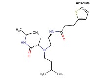 (4R)-N-isopropyl-1-(3-methylbut-2-en-1-yl)-4-{[3-(2-thienyl)propanoyl]amino}-L-prolinamide