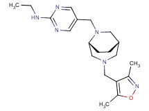 5-({(1S*,5R*)-3-[(3,5-dimethyl-4-isoxazolyl)methyl]-3,6-diazabicyclo[3.2.2]non-6-yl}methyl)-N-ethyl-2-pyrimidinamine