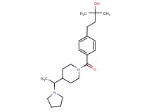 2-methyl-4-[4-({4-[1-(1-pyrrolidinyl)ethyl]-1-piperidinyl}carbonyl)phenyl]-2-butanol