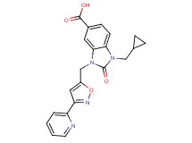 1-(cyclopropylmethyl)-2-oxo-3-[(3-pyridin-2-ylisoxazol-5-yl)methyl]-2,3-dihydro-1H-benzimidazole-5-carboxylic acid